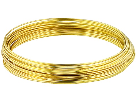 Gold Tone Memory Wire Large Bracelet, Approx .655mm Diameter Wire, .50 Ounce Spool