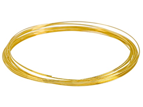 Gold Tone Memory Wire Necklace, Approximately .62mm Diameter Wire, .50 Ounce Spool