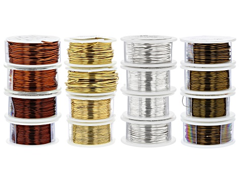 Wire Kit Includes Faux-Gold, Vintage Bronze, Brown, and Non-Tarnish Silver in 18, 20, 24, 28 gauge