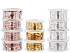 Wire Kit Includes Non-Tarnish Silver, Non-Tarnish Gold and Rose Gold Tones in 18, 20, 24, 28 Gauge