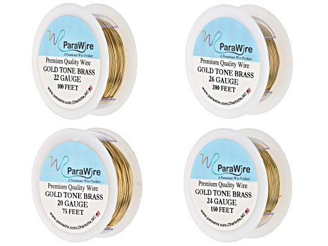 Bare Gold Wire in 20, 22, 24, and 26 Gauge Total of appx 525 Feet