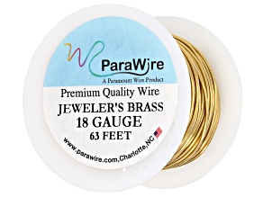 Jeweler's Brass 18 Gauge Wire Spool Total of 63 Feet