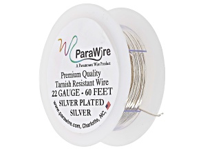 Silver Plated 22 Gauge Wire Spool Total of 60 Feet
