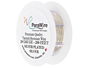 Silver Plated 28 Gauge Wire Spool Total of 200 Feet