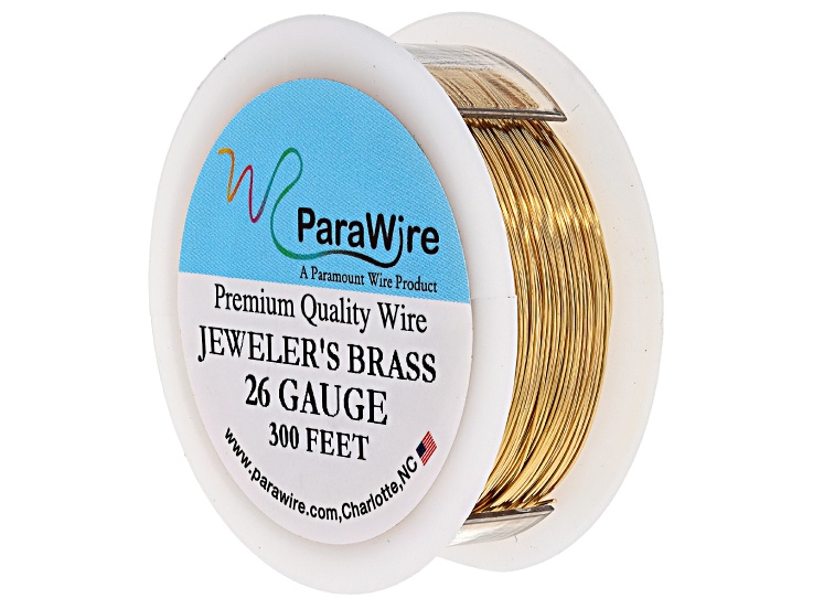 Jeweler's Brass 26 Gauge Wire Spool Total of 300 Feet
