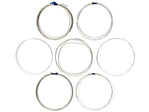 Silver Over Copper Wire Kit In Round, Half Round, and Square Wire in Assorted Gauges Appx 54ft Total