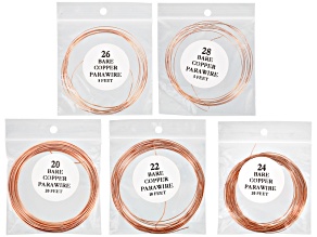 Copper Wire Kit in Gauges 20, 22, 24, 26 & 28 Appx 60 Feet Total