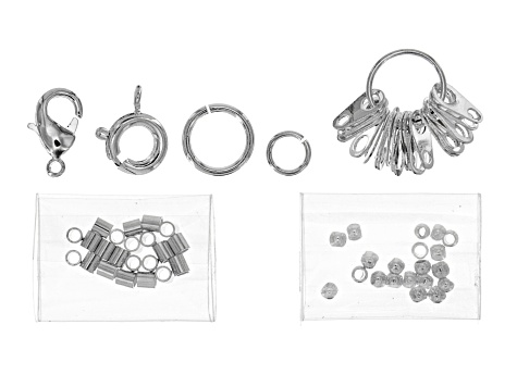 Jewelry Making 101: Necklace Essentials Supply Kit in Silver Tone