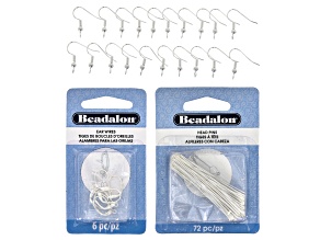 Jewelry Making 101: Earring Essentials Supply Kit in Silver Tone