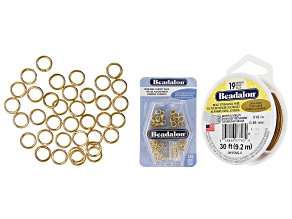 Jewelry Making 101: Necklace Essentials Supply Kit in Gold Tone