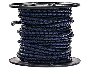 Picture of Dark Blue appx 3mm Round Bolo Leather Cord Appx 10M