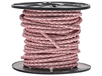 Picture of Metallic Mystique Pink appx 3mm Round Bolo Leather Cord Appx 10M