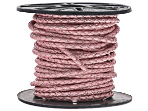 Metallic Mystique Pink appx 3mm Round Bolo Leather Cord Appx 10M