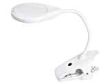 Pre-Owned White Portable LED Lamp Desktop Magnifier