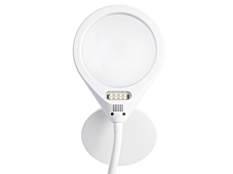 Pre-Owned White Portable LED Lamp Desktop Magnifier