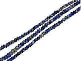 Pre-Owned Lapis Lazuli Faceted appx 4x2-5x3mm Rondelle Bead Strand Set of 3 appx 15-16"