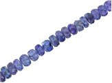 Pre-Owned Tanzanite Graduated appx 3-6mm Faceted Rondelle Bead Strand appx 15-16"