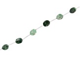 Pre-Owned Jadeite in Matrix Oval Bead Stand appx 15-16" in length