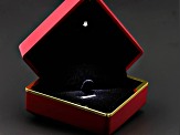 Pre-Owned Red Gemstone Shaped pendant & Earrings Gift Box with LED