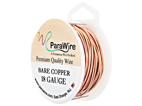 18 Gauge Round Wire in Bare Copper Appx 7 Yards