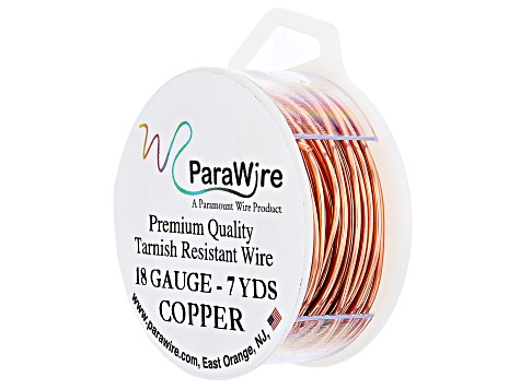 18 Gauge Round Wire in Tarnish Resistant Copper Appx 7 Yards