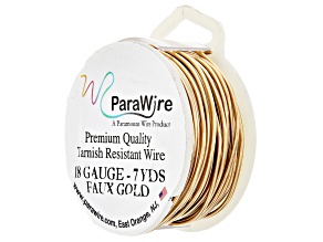 18 Gauge Round Wire in Faux Gold Color Appx 7 Yards