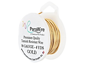 18 Gauge Round Wire in Tarnish Resistant Gold Tone Appx 4 Yards