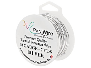 18 Gauge Round Wire in Tarnish Resistant Silver Tone Appx 4 Yards