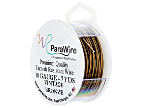 18 Gauge Round Wire in Vintage Bronze Color Appx 7 Yards