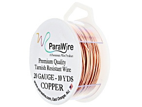 20 Gauge Round Wire in Tarnish Resistant Copper Appx 10 Yards