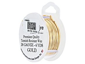 20 Gauge Round Wire in Tarnish Resistant Gold Color Appx 6 Yards