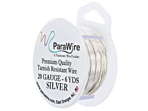 20 Gauge Round Wire in Tarnish Resistant Silver Tone Appx 6 Yards