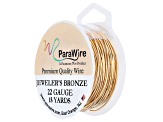 22 Gauge Round Wire in Bare Gold Color Brass Appx 15 Yards