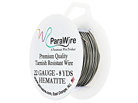 22 Gauge Round Wire in Hematite Color Appx 15 Yards