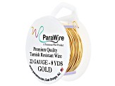 22 Gauge Round Wire in Tarnish Resistant Gold Tone Appx 15 Yards