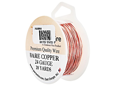 24 Gauge Round Wire in Bare Copper Appx 20 Yards