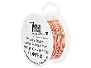 24 Gauge Round Wire in Tarnish Resistant Copper Appx 20 Yards