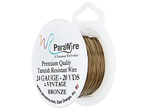 24 Gauge Round Wire in Vintage Bronze Color Appx 20 Yards