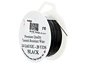 24 Gauge Round Wire in Black Color Appx 20 Yards