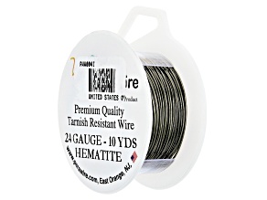 24 Gauge Round Wire in Hematite Color Appx 10 Yards
