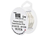 24 Gauge Round Wire in Tarnish Resistant Silver Tone Appx 10 Yards