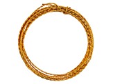18 Gauge Twisted Round Wire in Tarnish Resistant Gold Color Appx 8 Feet