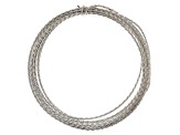 18 Gauge Twisted Round Wire in Tarnish Resistant Silver Tone Appx 8 Feet