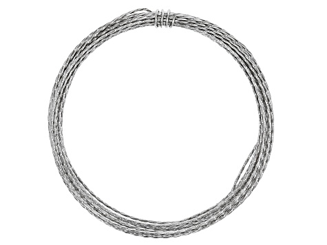 21 Gauge Twisted Round Wire in Titanium Color Appx 15 Feet