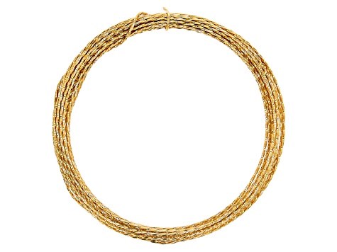 21 Gauge Twisted Round Wire in Tarnish Resistant Gold Color Appx 15 Feet