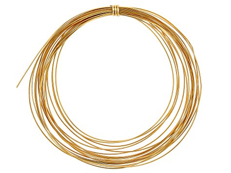 18 Gauge Half Round Wire in Tarnish Resistant Gold Color Appx 4 Yards