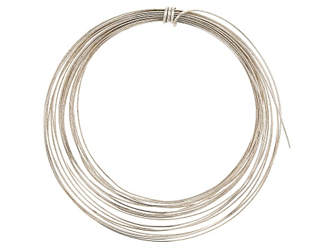 18 Gauge Half Round Wire in Tarnish Resistant Silver Tone Appx 4 Yards