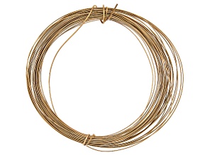 21 Gauge Half Round Wire in Bare Gold Color Brass Appx 7 Yards