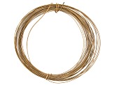 21 Gauge Half Round Wire in Bare Gold Color Brass Appx 7 Yards