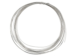 21 Gauge Half Round Wire in Tarnish Resistant Silver Tone Appx 4 Yards